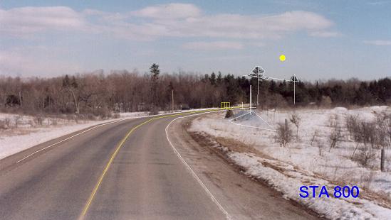 crash scene photo with sun position superimposed